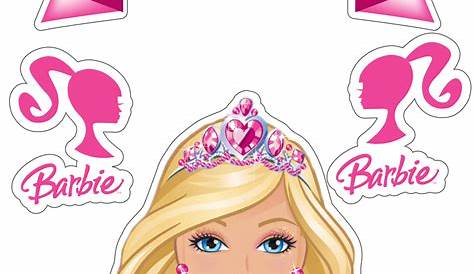 Topo de Bolo Barbie | Barbie cartoon, Barbie birthday cake, Barbie cupcakes