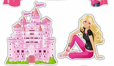 Pin de TinahFarias em Topper de bolo | Festa de aniversário da barbie, Decoração festa barbie