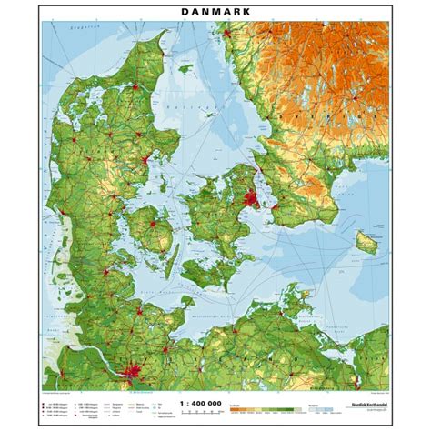 Topografisk Kort Danmark Kort