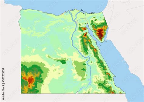 Topographic Map Egypt
