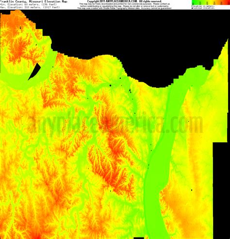 Topographic Map Franklin County Mo