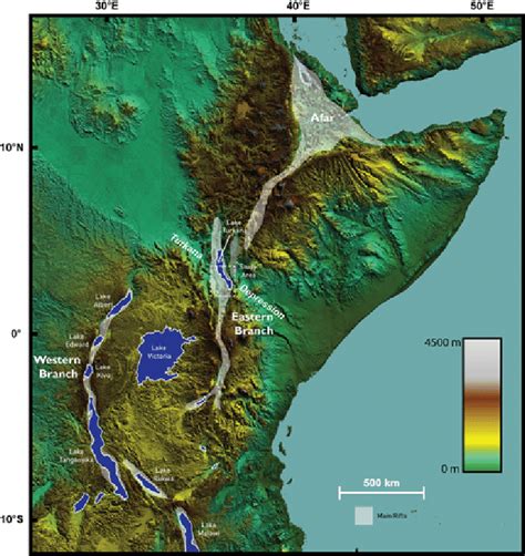 topographic map of east africa near rwanda