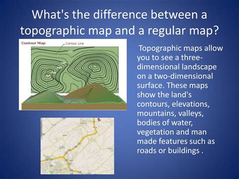 topographic map vs regular map