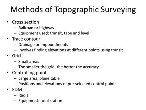 topographic survey method statement