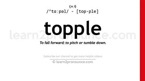 topple definition and usage