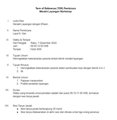 (DOC) Contoh TOR Kegiatan Rani Hardianti Academia.edu