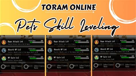 Toram Online Pet Leveling Guide