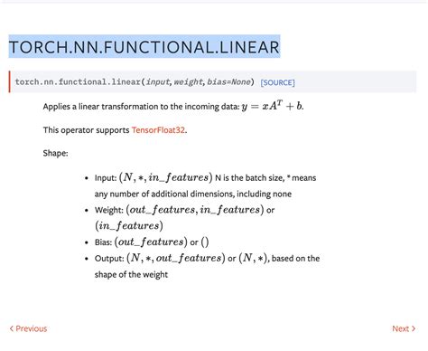 Torch.nn.functional.linear