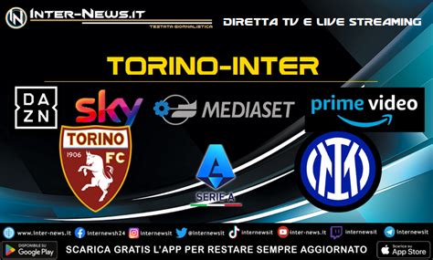 torino inter streaming diretta