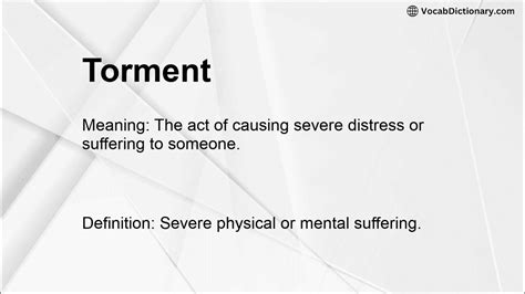 torment meaning with example