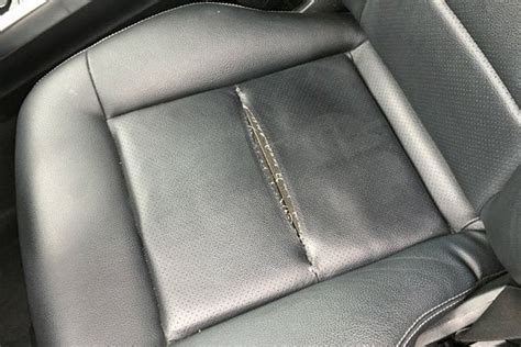 torn leather car seat repair