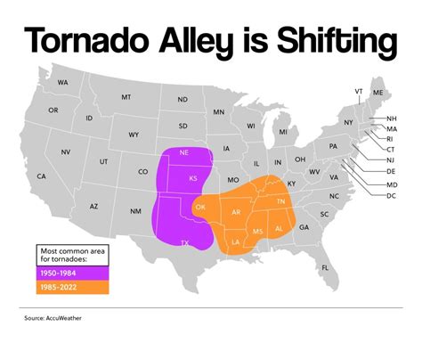 tornado alley may be shifting east