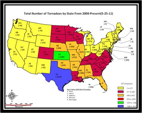 tornado alley on united states map