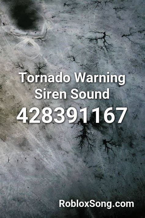 tornado siren roblox id code