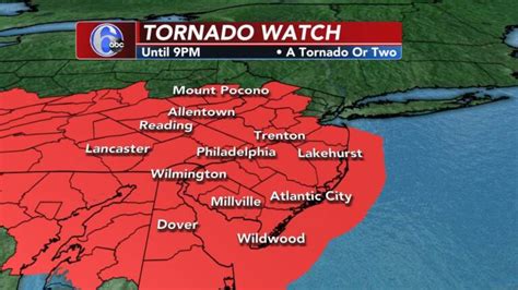 tornado watch philadelphia maps today