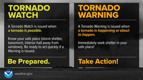 tornado watch warning difference
