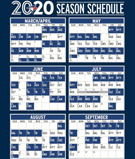 toronto blue jays baseball schedule 2020