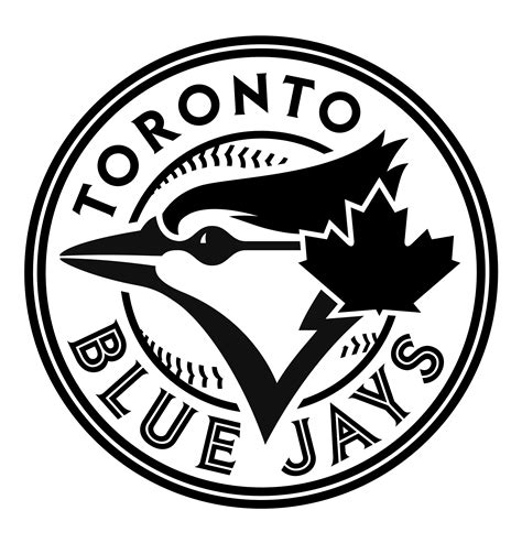 toronto blue jays black and white logo