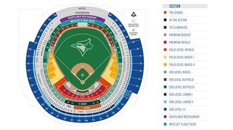 toronto blue jays stadium seating map