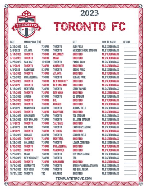 toronto fc home schedule 2023