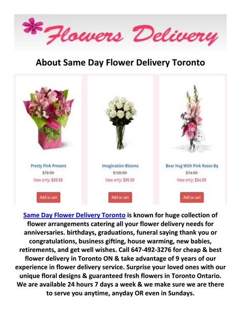 toronto flower delivery same day