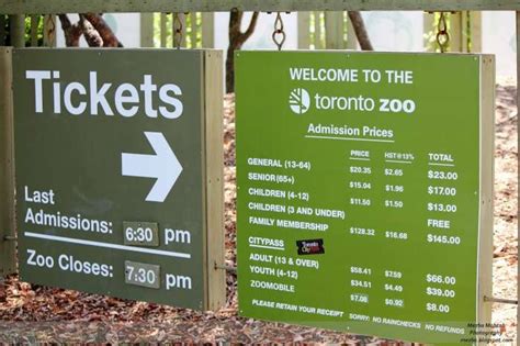 toronto zoo tickets price