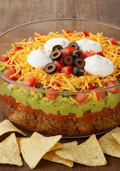 Tortilla Chips Layered Dip