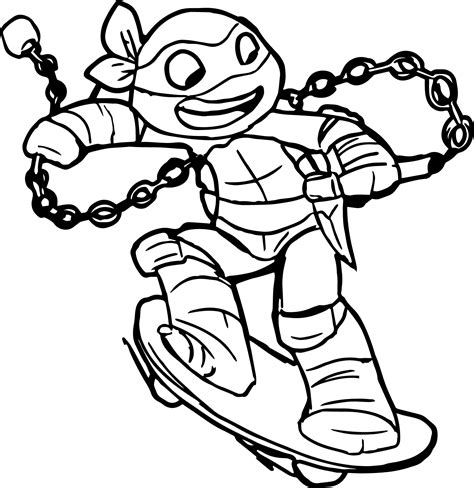 Descargar gratis dibujos para colorear Tortugas Ninja.