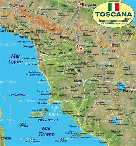 Map of Tuscany online Maps and Travel Information