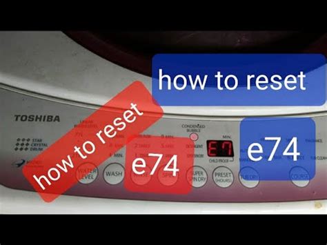 Toshiba Washing Machine Error Code List