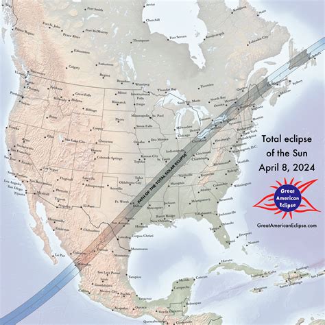 total eclipse 2024 map