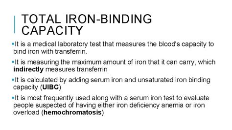 Total Iron Binding Capacity Procedure Code
