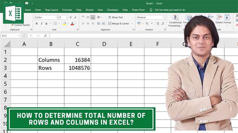 total number of columns in excel sheet