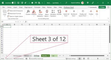 total number of excel sheet