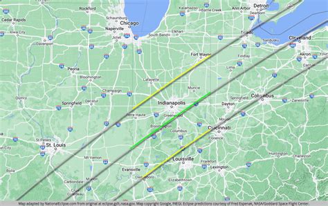 total solar eclipse 2024 path map indiana