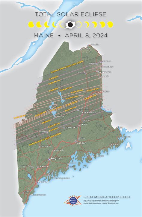 total solar eclipse 2024 path map maine