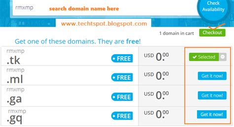 totally free domain name