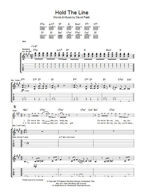 toto hold the line guitar tab