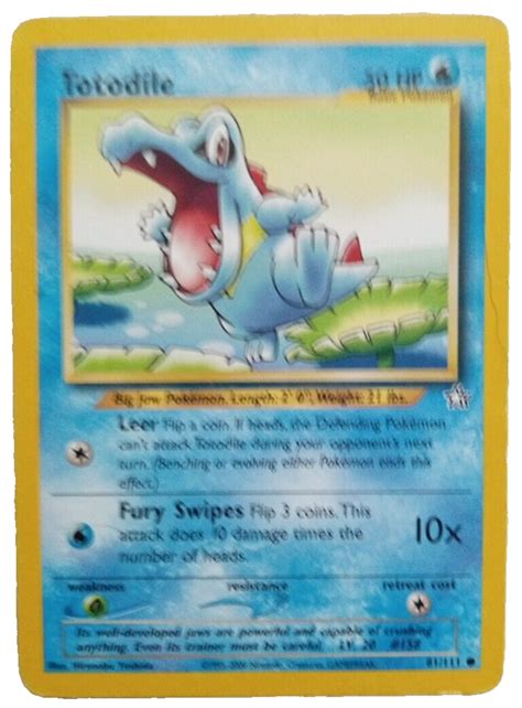 totodile evolution trading card first edition