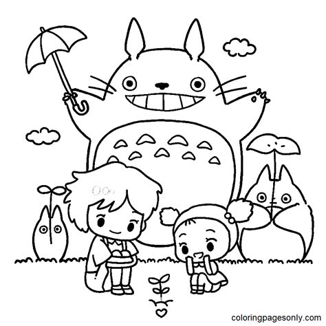 totoro coloring page