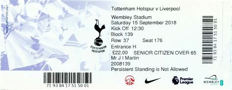 tottenham football match tickets