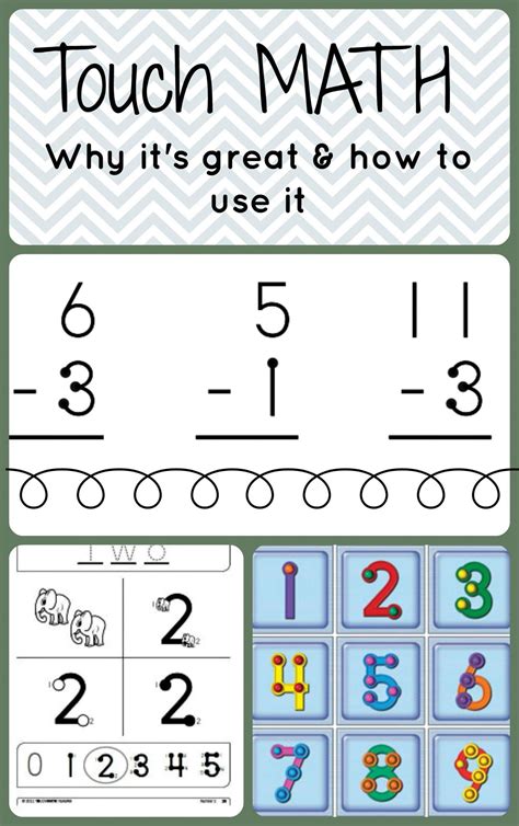 touch math addition worksheets pdf free
