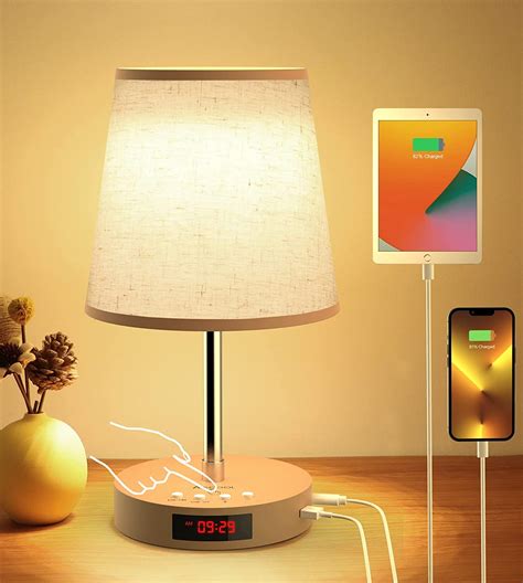 LED Desk Lamp Foldable Dimmable Touch Table Lamp with Calendar