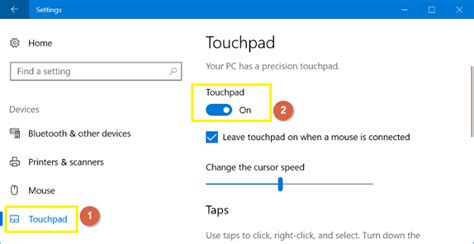 Touchpad On Function