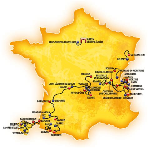 tour de france 2023 route announcement map