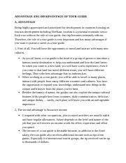 tour guide disadvantage