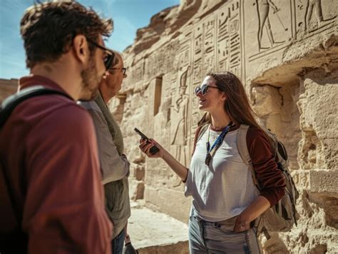 tour guide explaining historical site