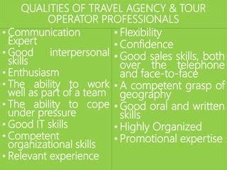 tour operator qualities