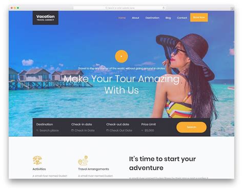 tourism and travel website