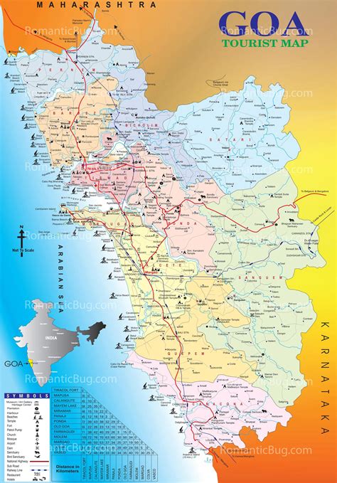 Tourist Attractions Goa Map